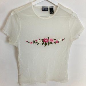 New York & company sheer shirt size  L